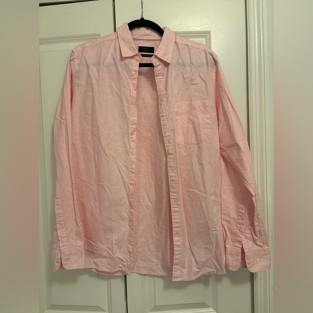 Men's Pink Button-Up Shirt